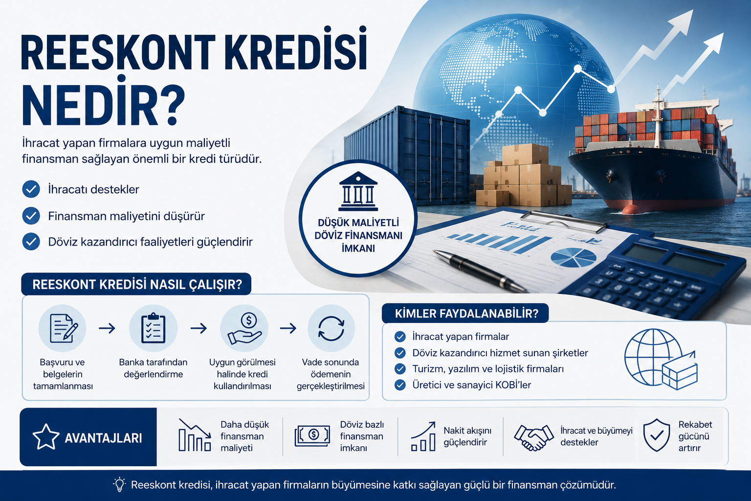 Reeskont Kredisi Nedir? İhracat Yapan Firmalar İçin Detaylı Rehber (2026)